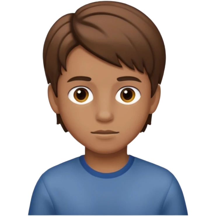 Niño con el pelo divido en dos emoji