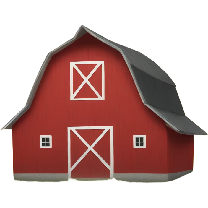 Red barn  emoji