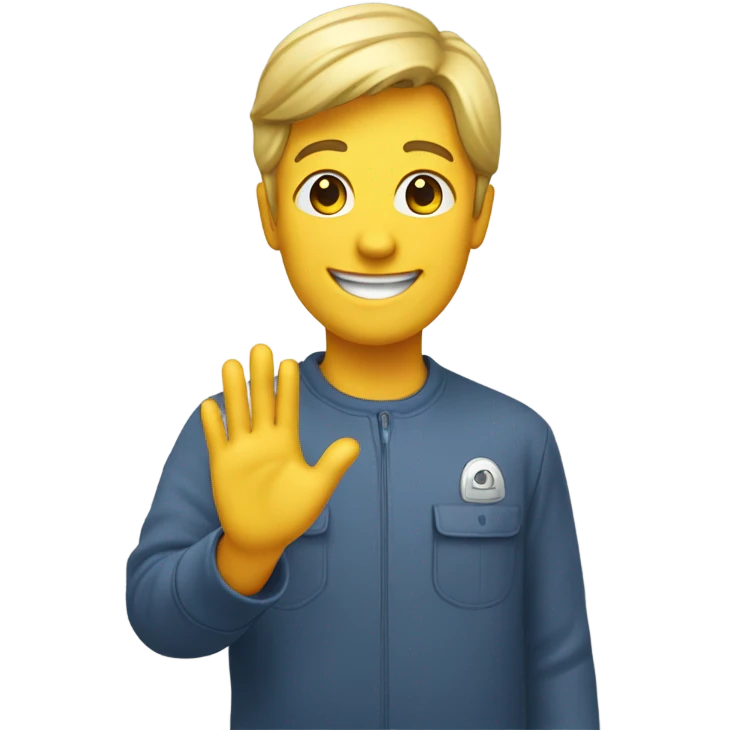Waving  emoji