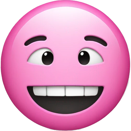 Pink smiley face >_< emoji