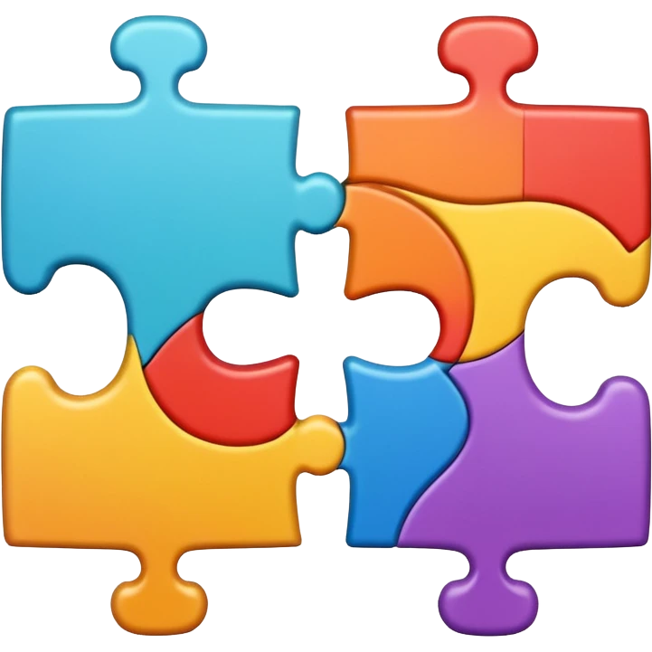 two puzzle pieces that do not fit together emoji