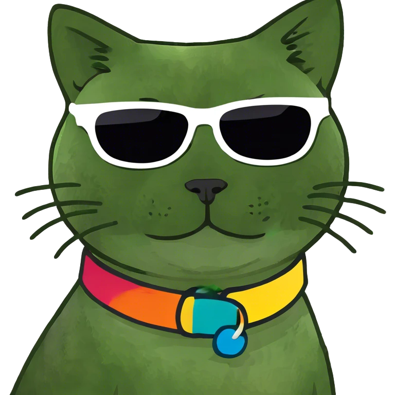 Cat with sunglasses emoji