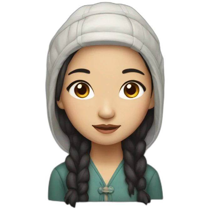 Asian girl artist emoji