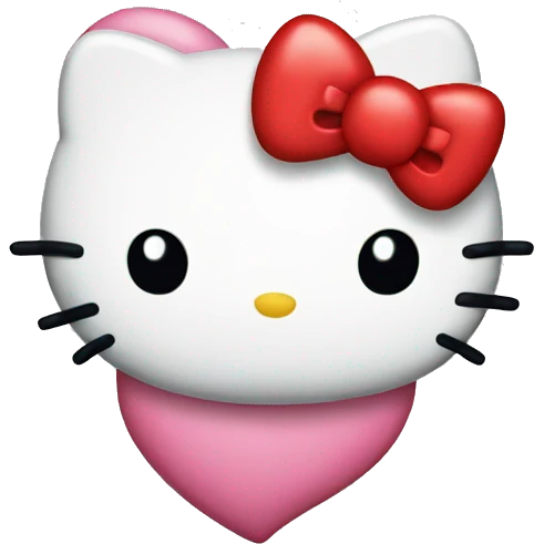 hello kitty heart emoji