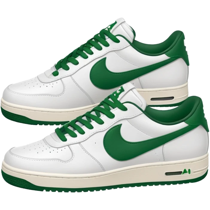 Сделай кроссовки BAPE STA белые с темно-зелеными шнурками и свушем emoji