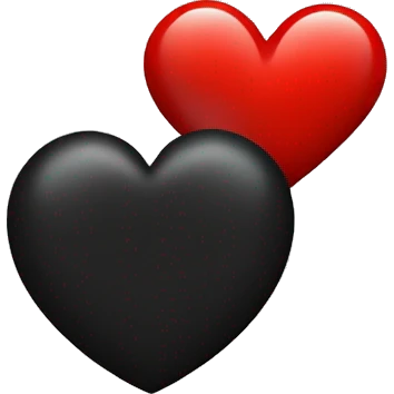 Coeur rouge avec écrit blk a l’intérieur  emoji