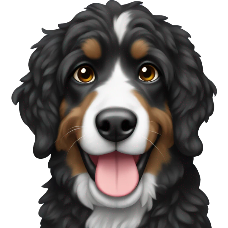 Black phantom Aussie doodle  emoji
