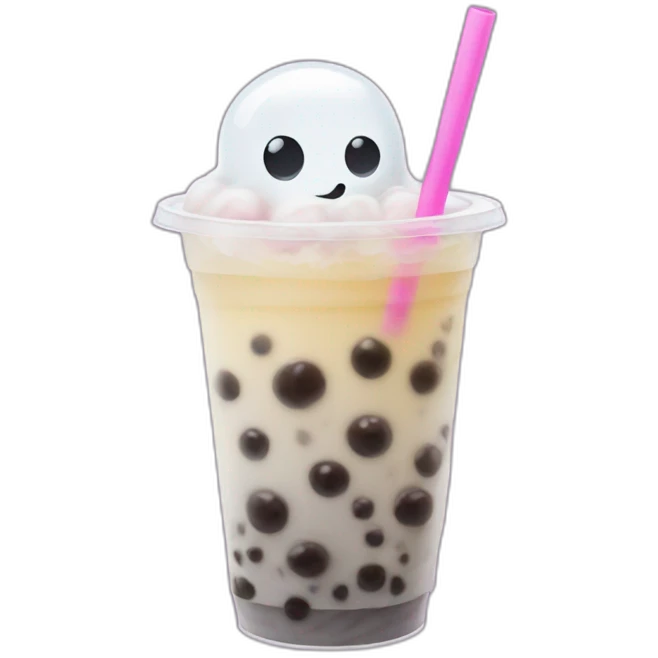 ghost bubble tea emoji