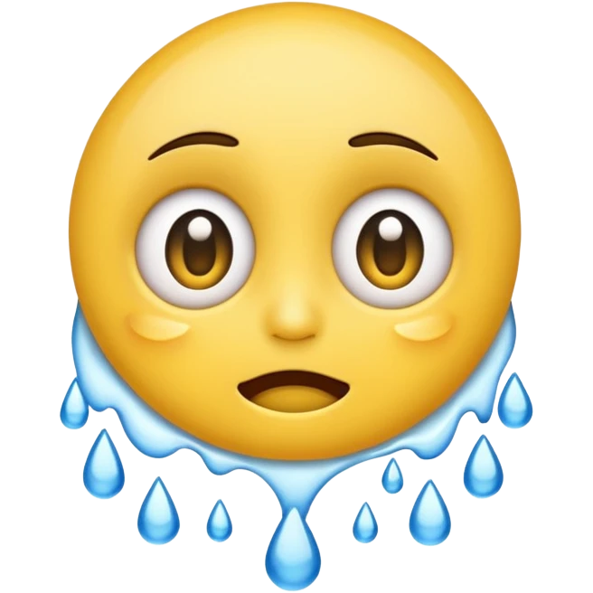Emoji crying lots of tears with crazy eyes and a smile  emoji