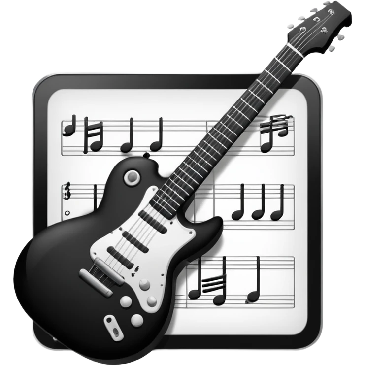 Guitar Tab with numberic for guitar string emoji