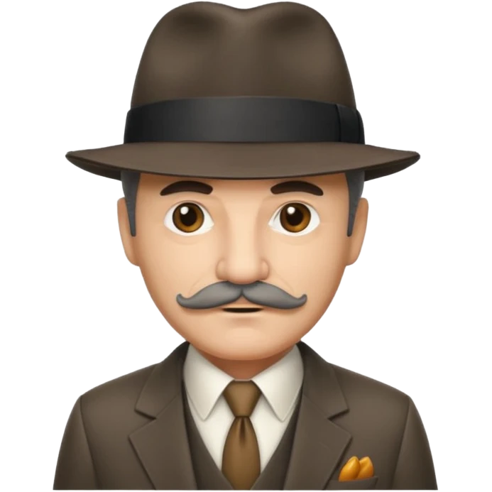 Mobster with Suit with grey mustach and colored hat emoji