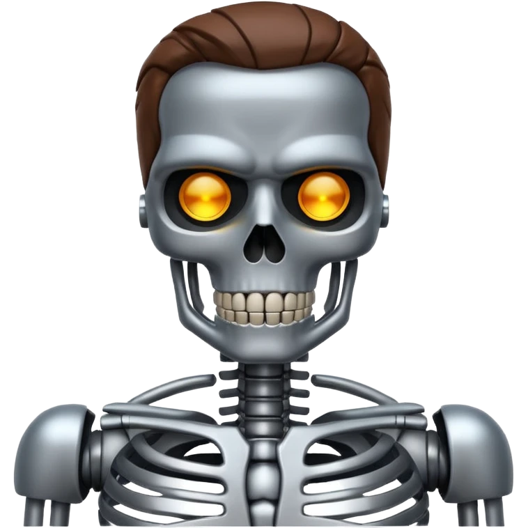 Terminator with metal skeleton emoji