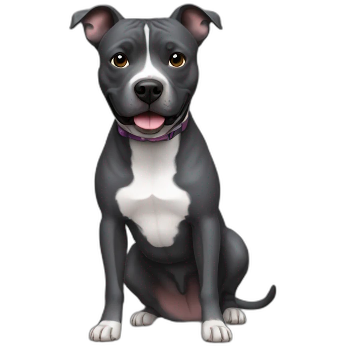dark grey staffordshire terrier emoji