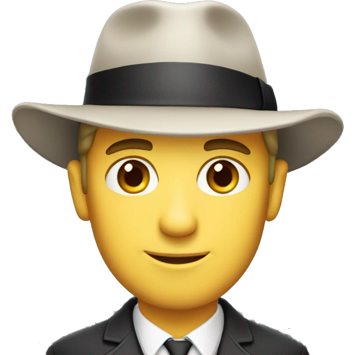 Handsome white man with a hat emoji