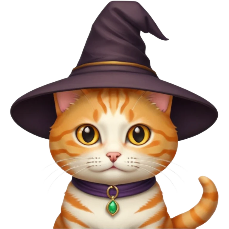 cat with a witch hat emoji