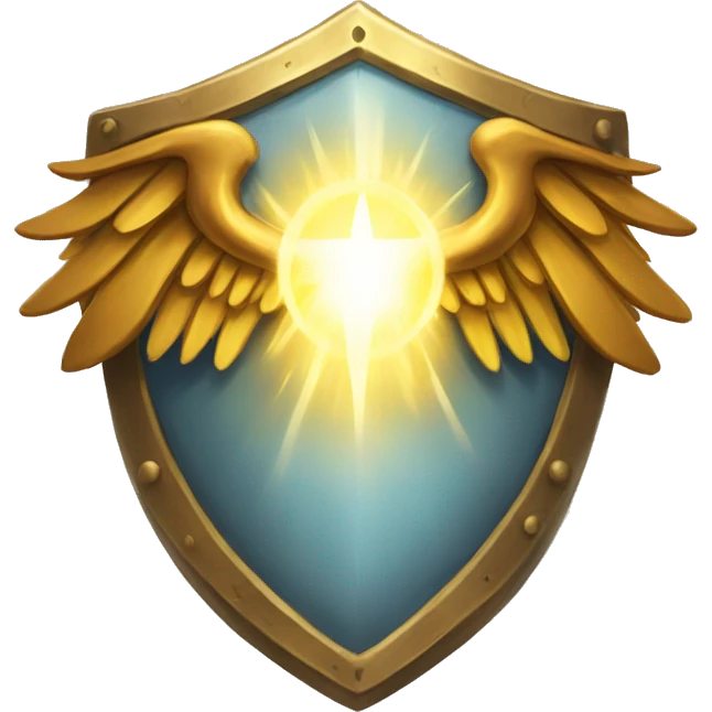 winged shield of light emoji