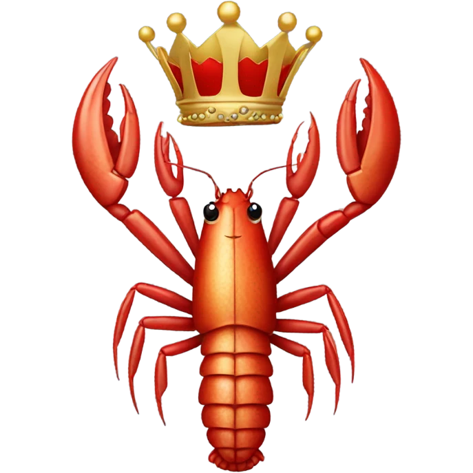 Crawfish wearing crown emoji