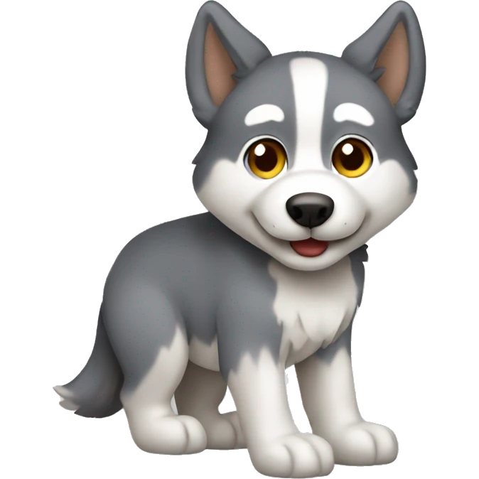 husky marrón  emoji