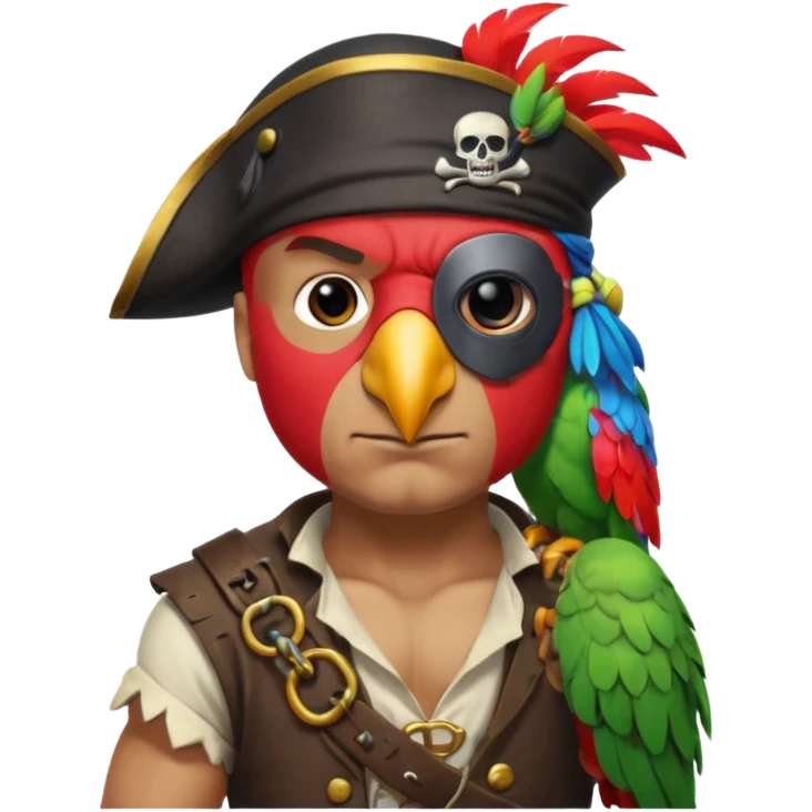 pirate and parrot emoji