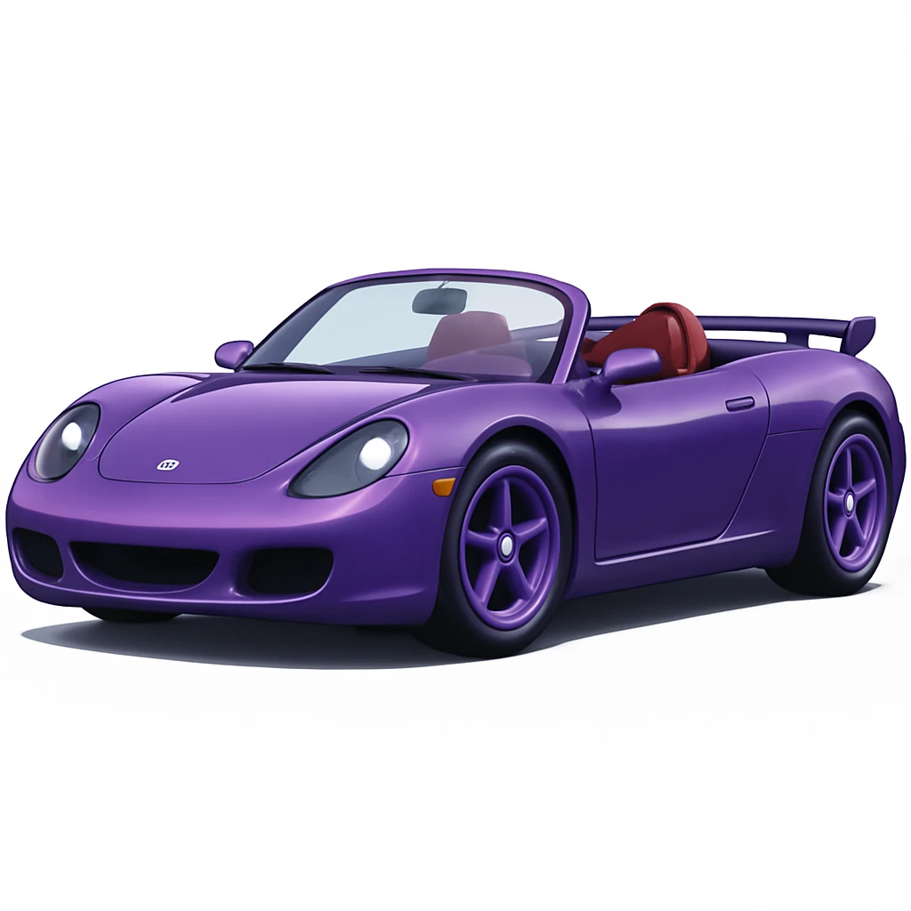 Change the car color to purple, keep the rest of the image unchanged. emoji