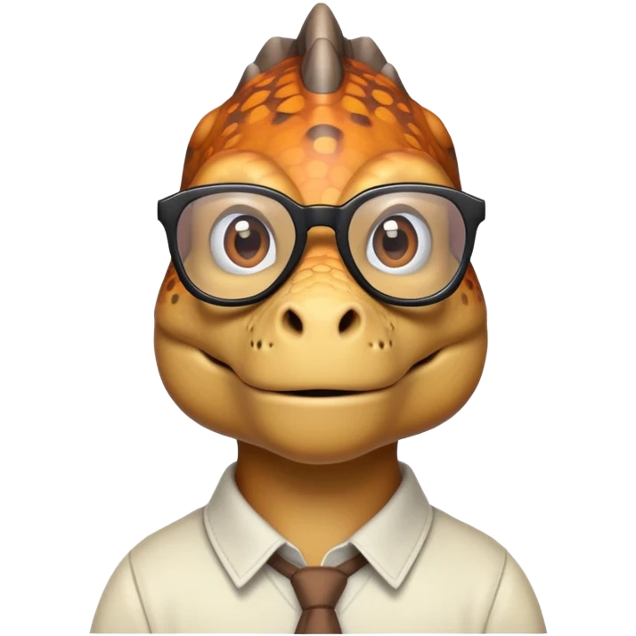 Dinosaur with glasses  emoji