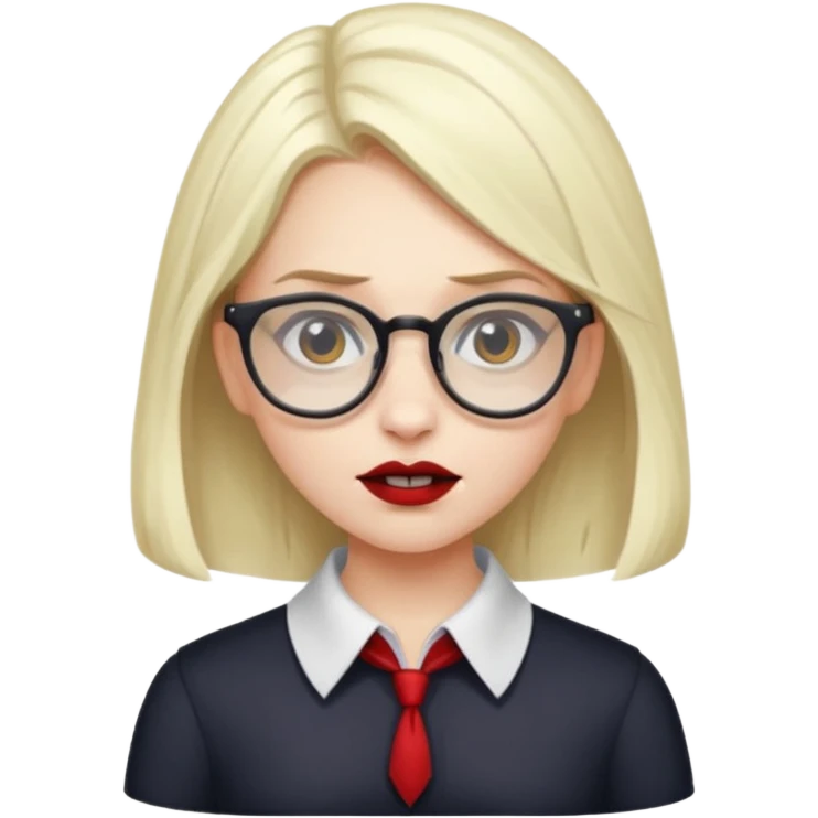 a vampire nerd girl emoji