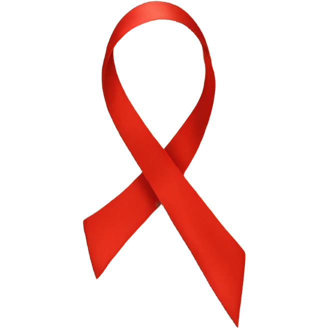 Red ribbon awareness emoji