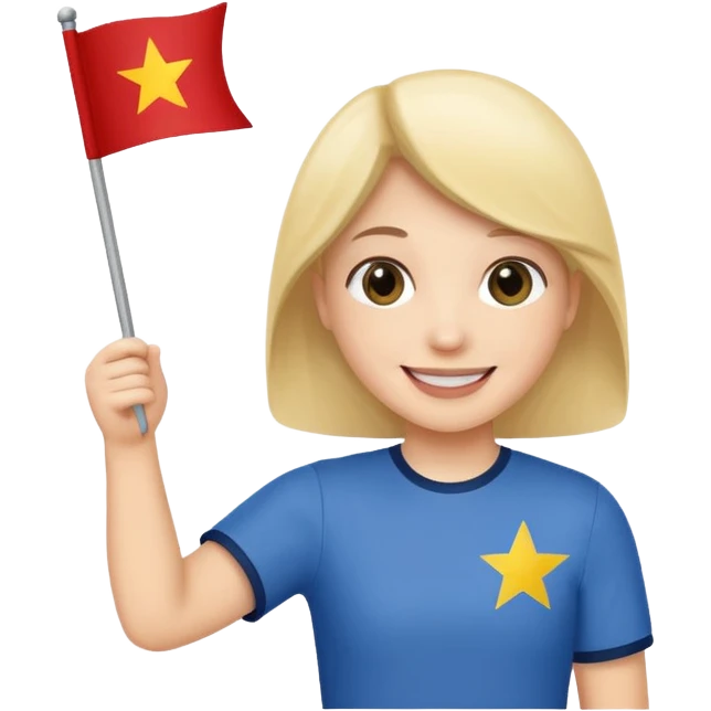 Guide + small flag, Tour Groups. emoji