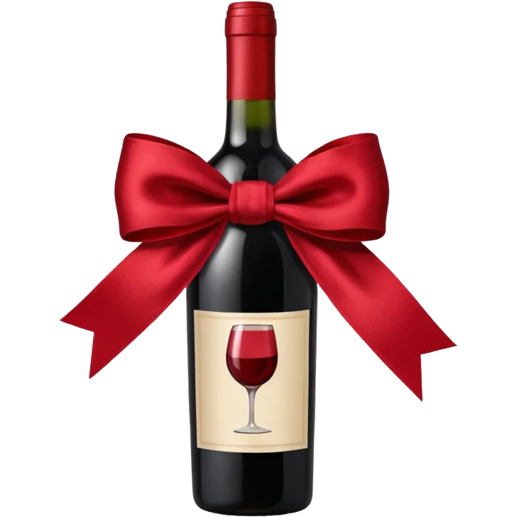 ribbon decoration on a wine bottle emoji