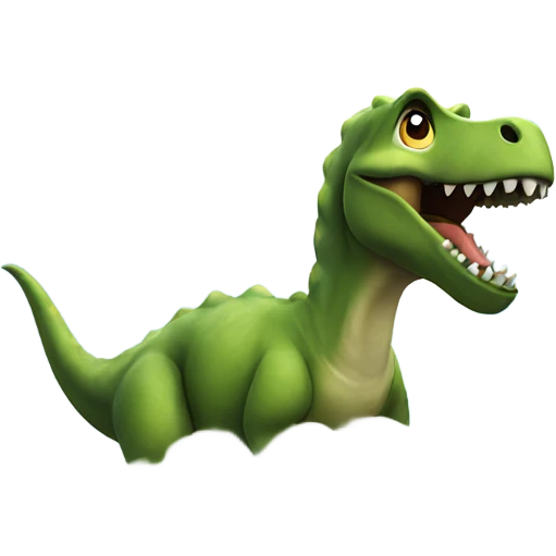Dinosaur in a cloud emoji