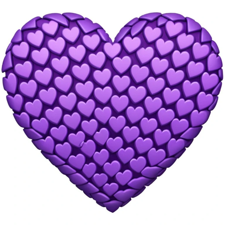 purple heart with a woven texture emoji