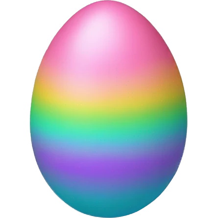 easter egg with colors emoji