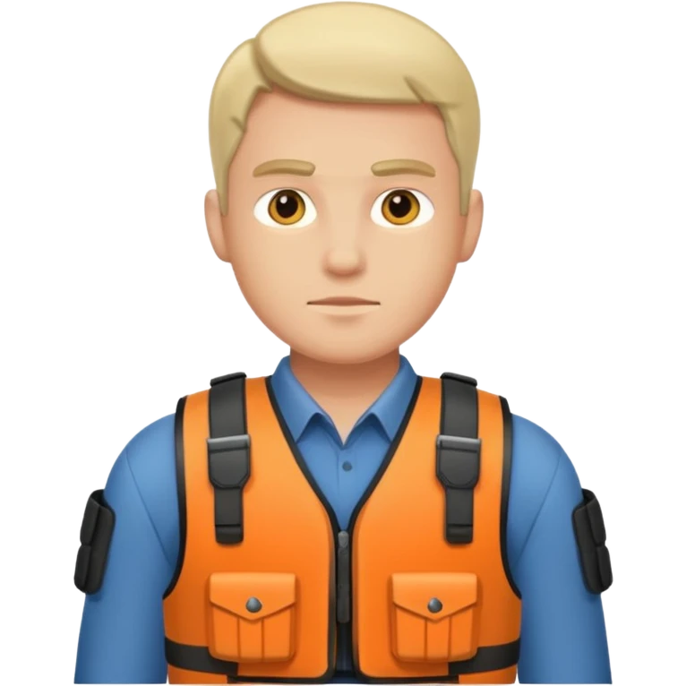 man wearing bullet proof emoji