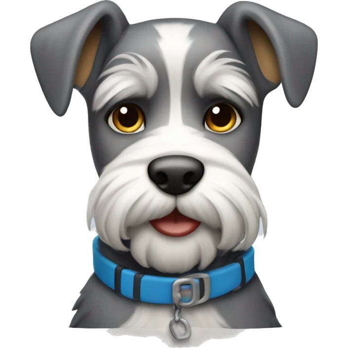 Un emoji que sea como los nuevos de iOS 18.1 y que sea un schnauzer sal pimienta emoji