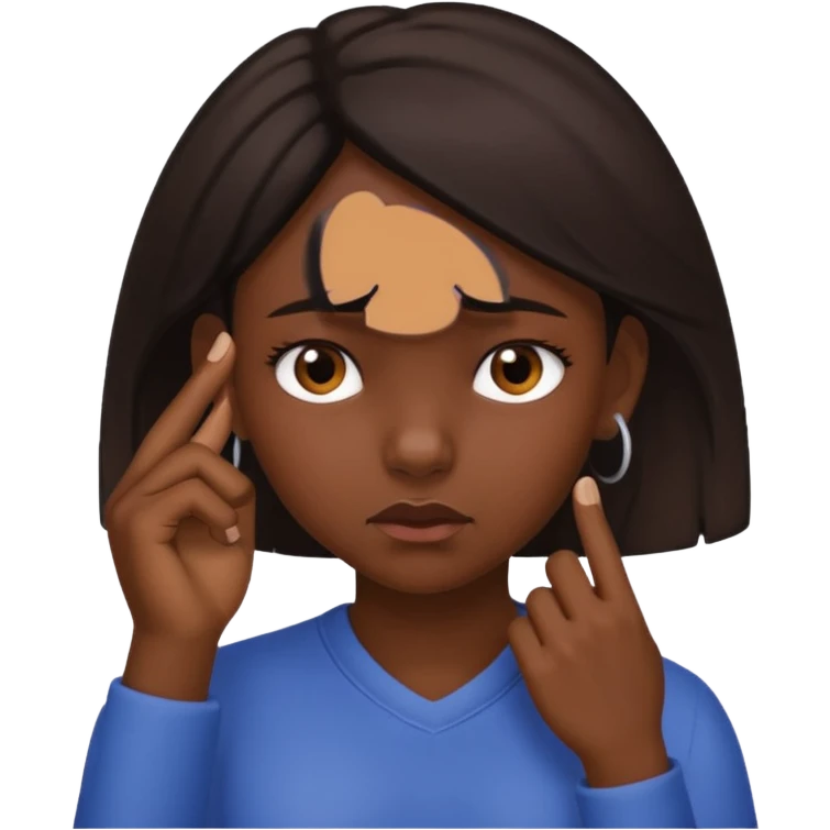 👧🏾👂🏾🤏🏾 pinching ear girl emoji