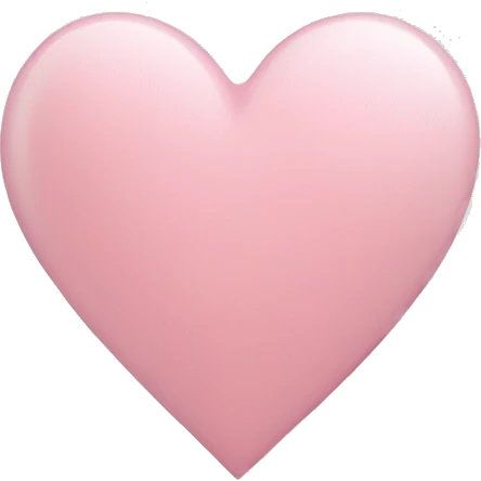 Light soft pink heart emoji