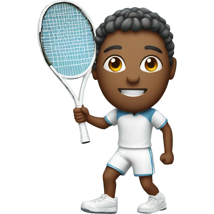 Tennis player with racket emoji