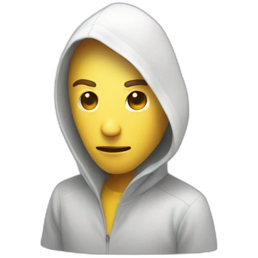 mysterious figure in white background emoji