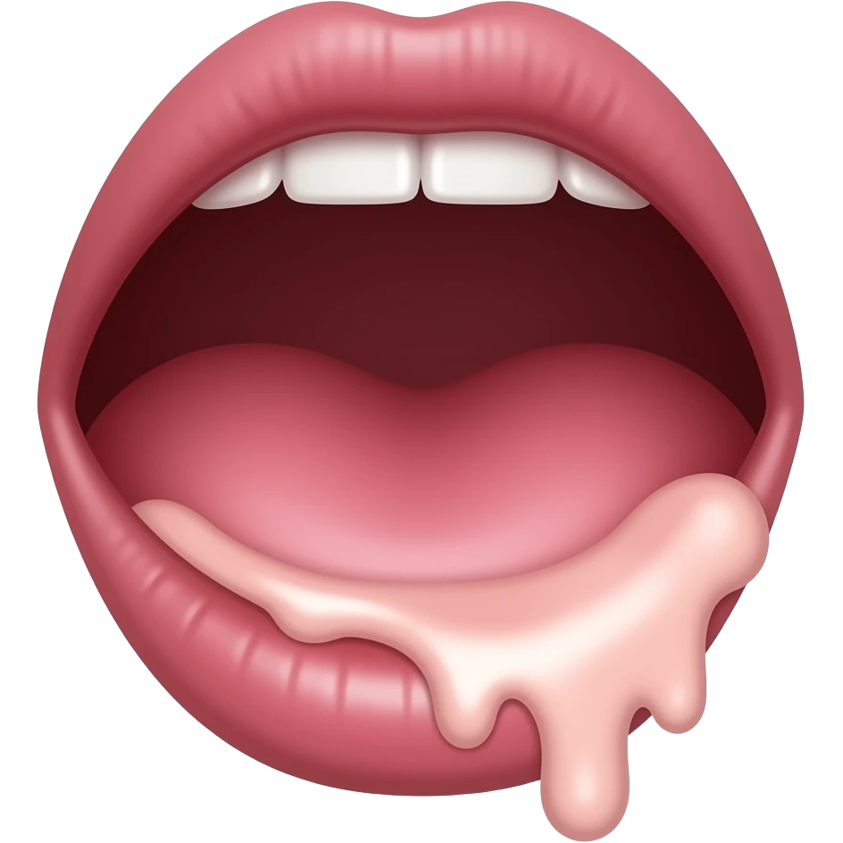 Semen in mouth   Mouth open emoji