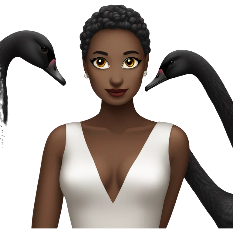 black swan elegant emoji