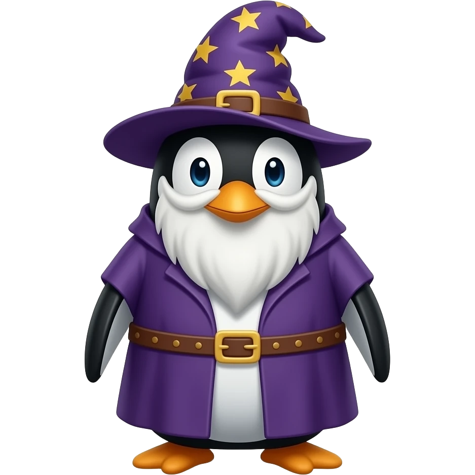 Penguin Wizard emoji
