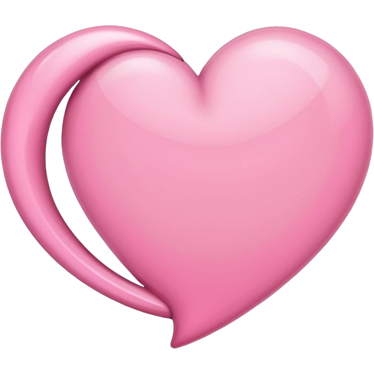 Pink crescent moon heart emoji