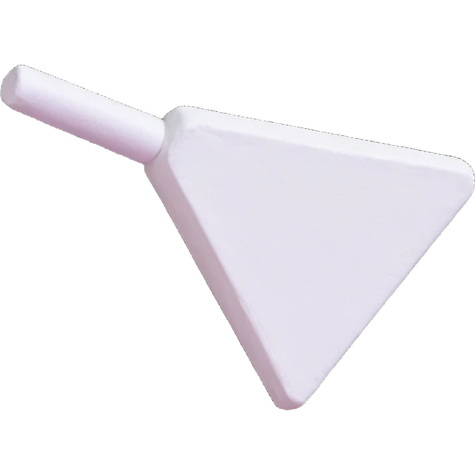 minimalist white piece of chalk with a small white streak behind it showing the chalk is drawing, simple and clear emoji