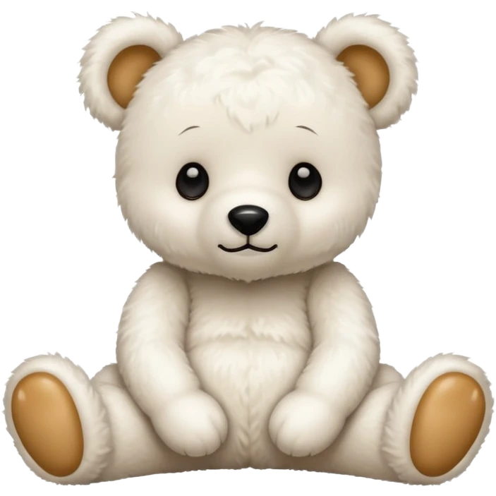 Oso de peluche blanco Adorable emoji