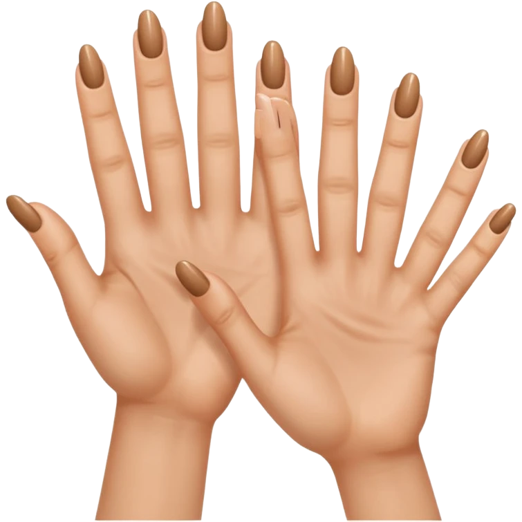 emodji de mains réaliste faisait un deux les doigt ont des ongles  emoji