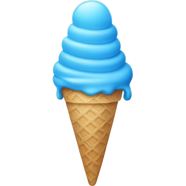 Blue ice cream emoji