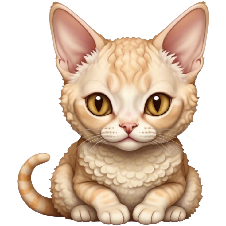 Cat devon rex pregnat emoji