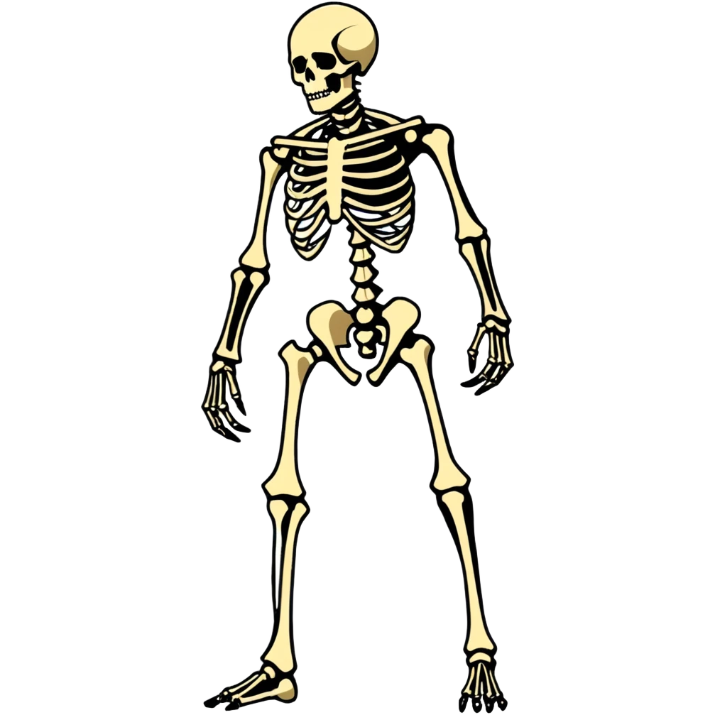 Eren Jeager's Founder Titan form, skeletal giant with exposed spine and ribs emoji