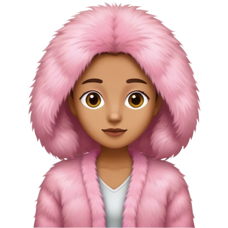 Pink fur cardigan emoji