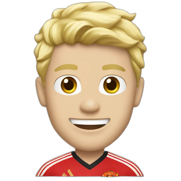 blonde manchester united player kicking emoji